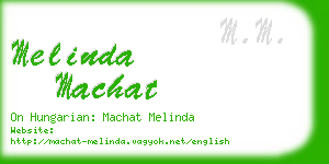 melinda machat business card